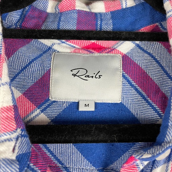 Rails Blue and Pink Plaid Button Down Shirt - Picture 6 of 9